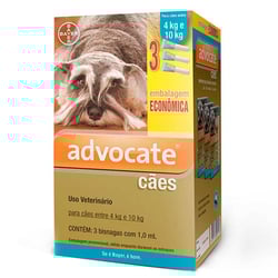 Advocate Antipulgas Para Cães De 4Kg A 10Kg - 1 Unidade