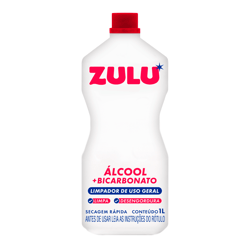 Álcool Líquido Com Bicarbonato Zulu Tradicional - 1L