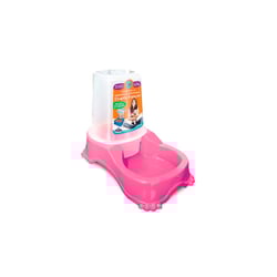 Alimentador Automático Duplo Pet Injet Para Cães - Rosa - 1 Unidade