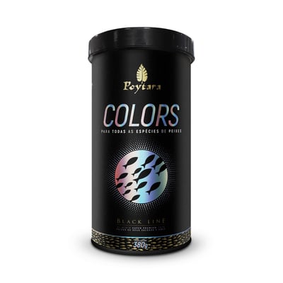 Alimento Base Potyara Black Line Colors Crisps Para Peixes - 350 Gramas