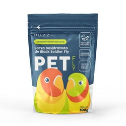 Alimento Buzz Fly Larva Desidratada De Bsf Para Pássaros - 100G