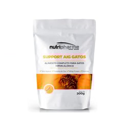 Alimento Completo Nutripharme Support Aig Hipercalórico Para Gatos - 300G