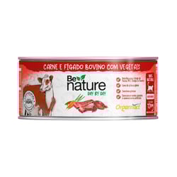 Alimento Natural Organnact Be Nature Day By Day Para Gatos Idosos Sabor Carne E Fígado Com Vegetais - 120G