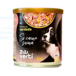 Alimento Natural Zooverti Só Carne Suína Lata Para Cães - 300G