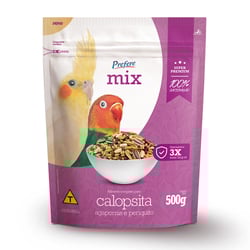 Alimento Prefere Mix Para Calopsita, Agapornis E Periquito - 500G