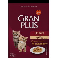 Alimento Úmido Gran Plus Para Gatos Filhotes Sabor Frango - 1 Sachê De 85G