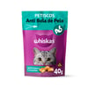 Anti Bola De Pelo Whiskas Temptations Para Gatos Adultos - 80G - 40 Gramas
