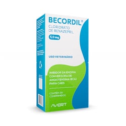 Anti-Hipertensivo Becordil 5Mg Para Cães Avert - 30 Comprimidos