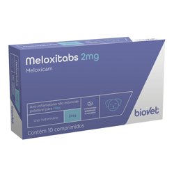 Anti-Inflamatório Biovet Meloxitabs 2Mg Para Cães - 10 Comprimidos