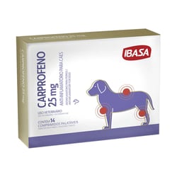 Anti-Inflamatório Carprofeno Ibasa 25Mg Para Cães - 1 Comprimido