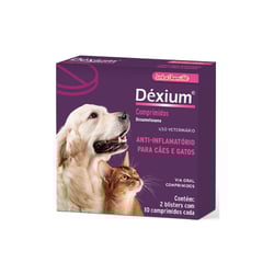 Anti-Inflamatório Chemitec Déxium Para Cães E Gatos - 20 Comprimidos