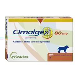 Anti-Inflamatório Cimalgex 80Mg Vetoquinol Para Cachorros - 8 Comprimidos