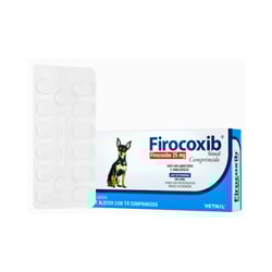 Anti-Inflamatório Firocoxib Vetnil 25Mg Para Cachorros - 14 Comprimidos