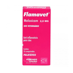 Anti-Inflamatório Flamavet Agener União 2Mg Para Cães - 10 Comprimidos