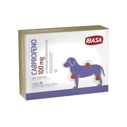 Anti-Inflamatório Ibasa Carprofeno Para Cães - 100 Miligramas