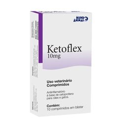 Anti-Inflamatório Ketoflex Mundo Animal - 10 Comprimidos