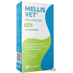Anti-Inflamatório Mellis Vet 2Mg Para Cães - 10 Comprimidos - 2 Miligramas