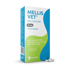 Anti-Inflamatório Mellis Vet 4Mg Para Cães - 10 Comprimidos - 4 Miligramas