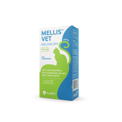 Anti-Inflamatório Meloxicam Mellis Vet Para Gatos - 10 Comprimidos