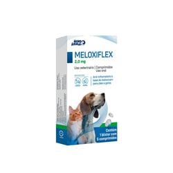 Anti-Inflamatório Meloxiflex Mundo Animal 2,0Mg Para Cães E Gatos - 5 Comprimidos