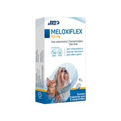 Anti-Inflamatório Meloxiflex Para Cães E Gatos - 10 Comprimidos - 2 Miligramas