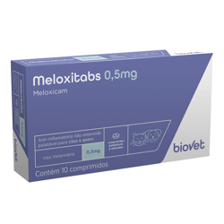 Anti-Inflamatório Meloxitabs Biovet 0,5Mg Para Cães E Gatos - 10 Comprimidos