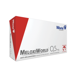 Anti-Inflamatório Meloxiworld 0,5Mg Para Cães E Gatos De 5Kg - 10 Comprimidos
