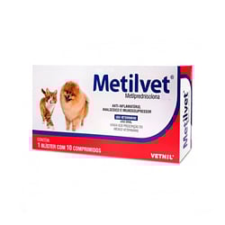 Anti-Inflamatório Metilvet 40Mg - 10 Comprimidos - 40 Miligramas
