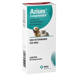 Anti-Inflamatório Msd Azium Para Cães E Gatos - 20 Comprimidos