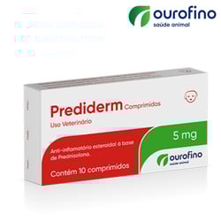 Anti-Inflamatório Prediderm Ourofino 5Mg Para Cães - 10 Comprimidos