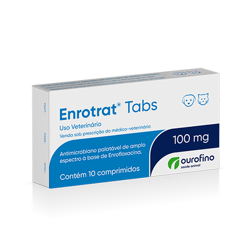 Antibacteriano Enrotrat Tabs 100Mg Ourofino - 10 Comprimidos