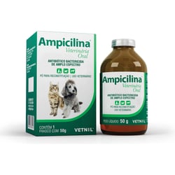 Antibiótico Ampicilina Vetnil 50G - 1 Unidade