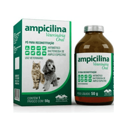 Antibiótico Ampicilina Vetnil 50G - Pó Oral