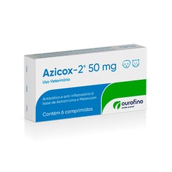 Antibiótico Azicox 50Mg Ourofino Para Cães E Gatos - 6 Comprimidos