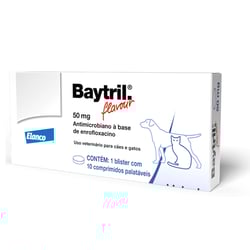 Antibiótico Baytril Flavour 50Mg - 10 Comprimidos