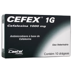 Antibiótico Castel Pharma Cefex 1000Mg - 10 Comprimidos