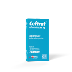 Antibiótico Ceftrat 200Mg Para Cães - 12 Comprimidos - 200 Miligramas