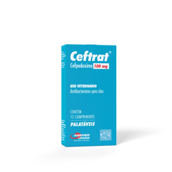 Antibiótico Ceftrat Agener União 100Mg Para Cães - 12 Comprimidos - 100 Miligramas