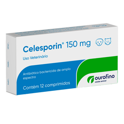 Antibiótico Celesporin Ourofino 150Mg - 12 Comprimidos