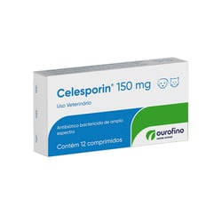 Antibiótico Celesporin Ourofino 150Mg Para Cães E Gatos - 12 Comprimidos