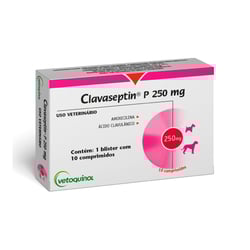 Antibiótico Clavaseptin 250Mg Para Cães E Gatos - 1 Comprimido