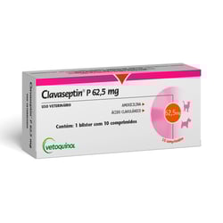 Antibiótico Clavaseptin 62,5Mg Para Cães E Gatos - 1 Comprimido