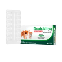 Antibiótico Doxiciclina Vetnil 25Mg Para Cães E Gatos - 1 Comprimido