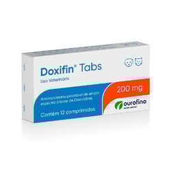 Antibiótico Doxifin 200Mg Para Cães E Gatos - 12 Comprimidos