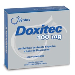 Antibiótico Doxitec 100Mg Para Cães E Gatos - 16 Comprimidos