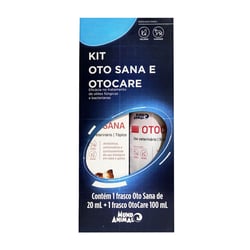 Antibiótico E Higienizador Otosona + Otocare Mundo Animal - Kit 20Ml