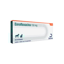 Antibiótico Enrofloxacina Vencofarma 150Mg Para Cachorros E Gatos - 10 Comprimidos