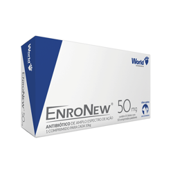 Antibiótico Enronew 50Mg Para Cães E Gatos De Até 10Kg - 10 Comprimidos