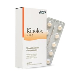 Antibiótico Kinolox 50Mg - 10 Comprimidos