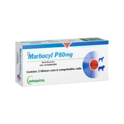 Antibiótico Marbocyl P 80Mg Vetoquinol - 1 Comprimido